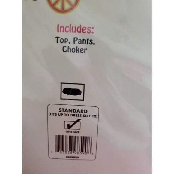 Generation Hippie Rockstar Gal One Size Halloween Costume Cosplay - Picture 4 of 6